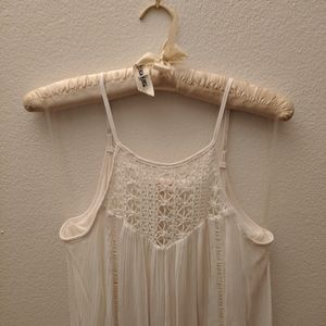 White crepe summer dress